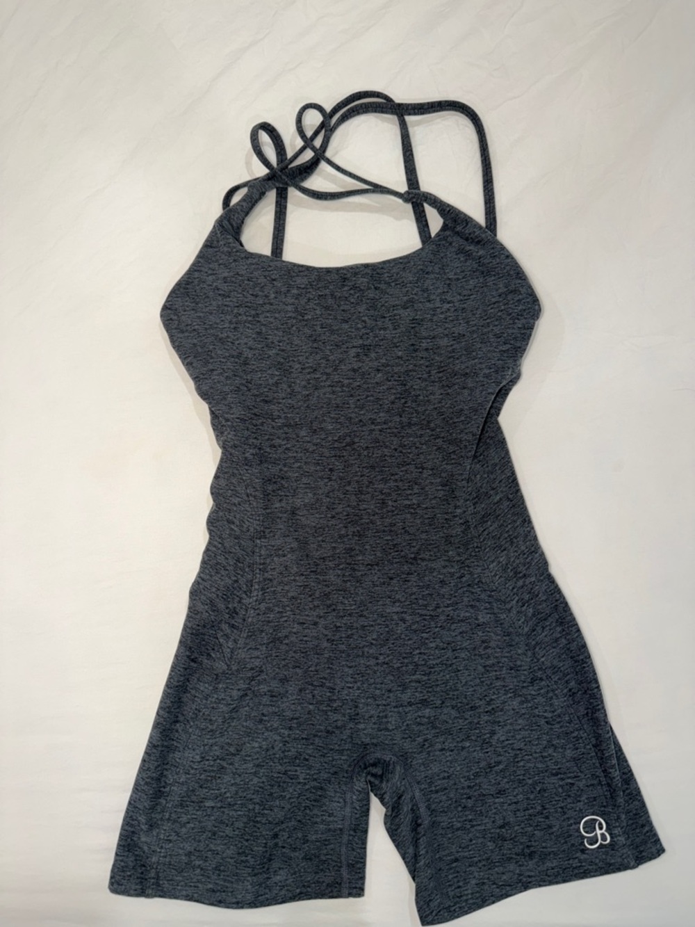Bombshell Sportswear Charcoal Gray Strappy Jumpsuit Romper